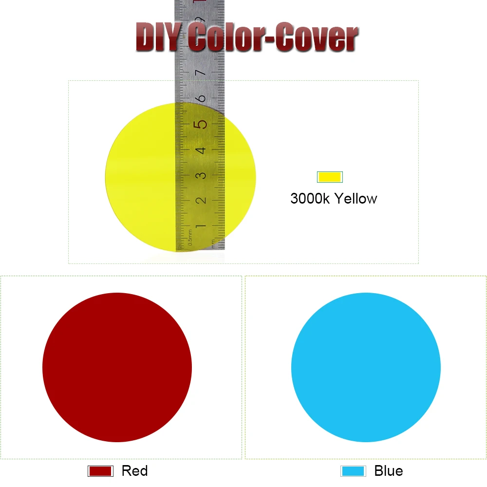 60mm DIY-Color-Yellow-Red-Blue