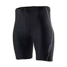 Summer Running Tights Men Short Sport Leggings Compression Tights Gym Fitness Short Pants Crossfit Training Sports Shorts Black