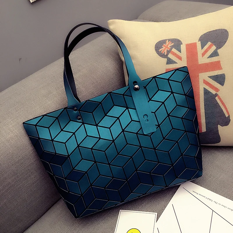 

Japanese Brand Design Matte Color Geometric Diamond Bag Tote Women Shoulder Bag