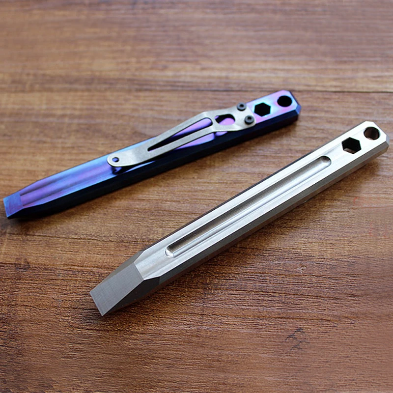 

Portable Titanium Alloy Crowbar Outdoor Survival EDC Multi Tool Titanium Screwdriver Awl