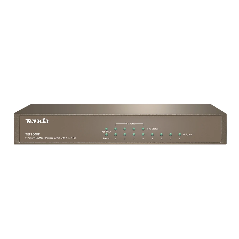

8-Port 10/100Mbps Desktop Switch with 4-Port PoE network unmanaged switch