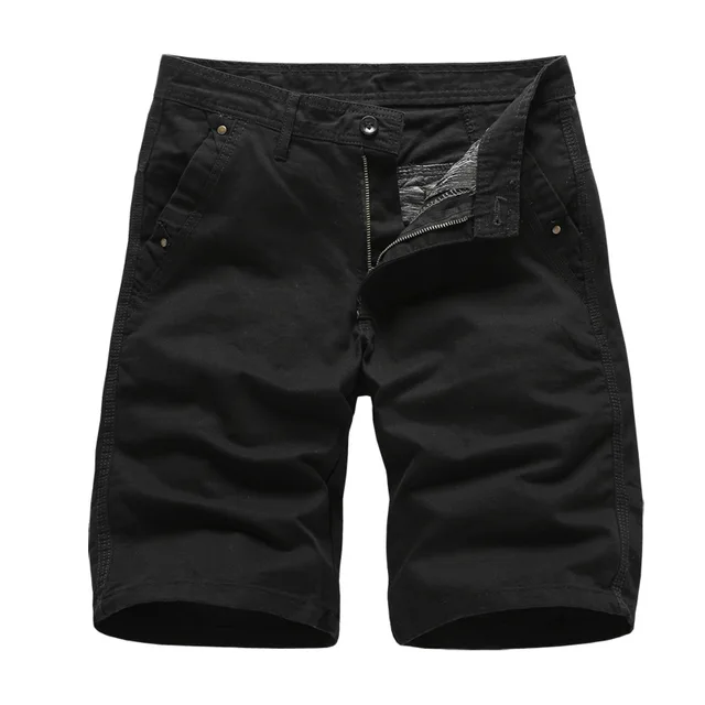 US $10.91 2020 Brand New Mens Cargo Shorts High Quality Black Military Short Pants Men Cotton Solid Casual Be