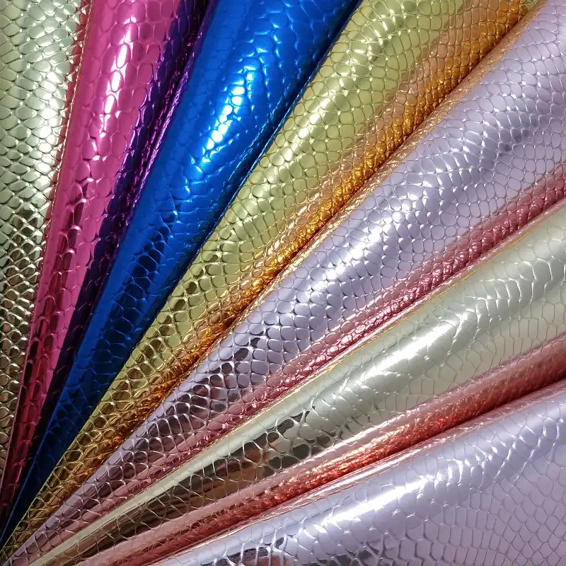 A4//A5 imitación piel de serpiente sintético de Cuero PU Bolso de bricolaje de tela para coser zapatos Craft
