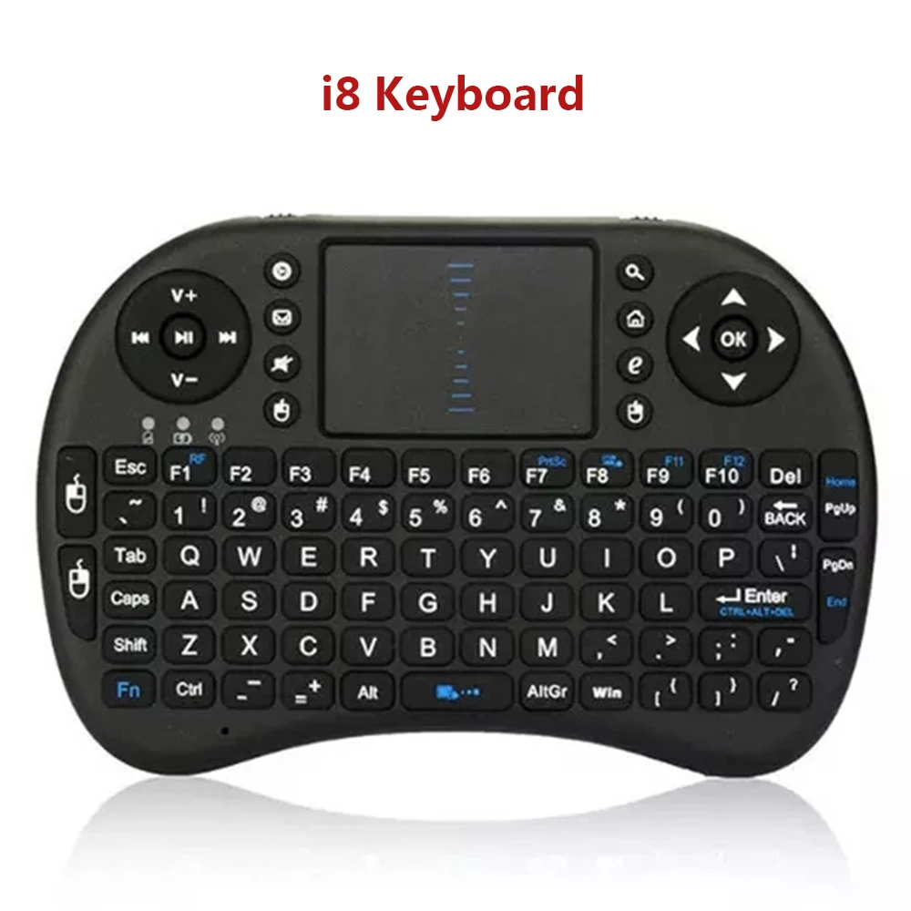 

Mini i8 Wireless Qwerty Keyboard Remote Control Keys PC Gaming Touchpad Handheld Keyboards for PC Pad Android TV Box Smart TV