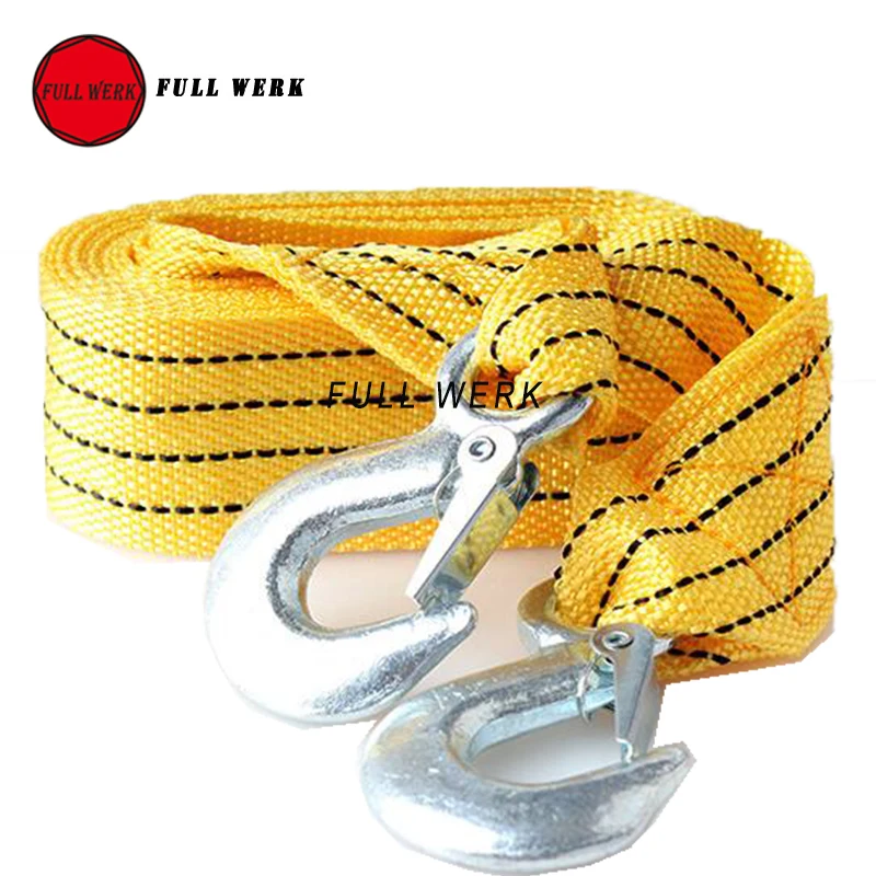 1 قطعة 4 متر 3 طن الطوارئ سيارة مقطورة مقطورة حزام حبل الثقيلة السيارات مساعد u-شكل خطاف عالية القوة