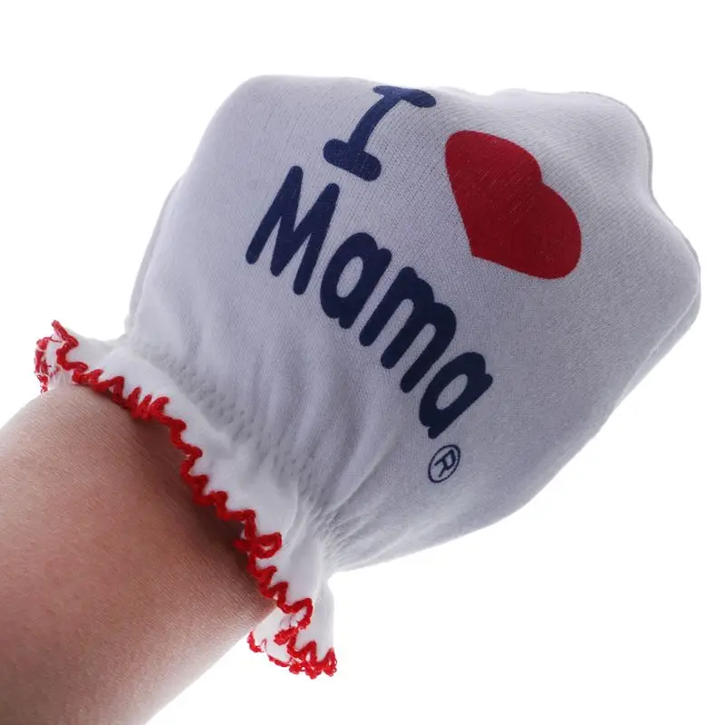 Baby Gloves Anti Scratching Face Prevent Bite Hands Soft Blend Cotton Newborn Supplies I Love Papa Mama Creative Winter Warm