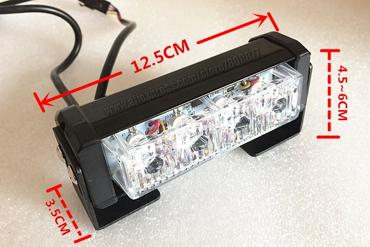 2X4 Светодиодная универсальная подсветка в машину Предупреждение строблампа предупреждение EMS полиции аварийное освещение, 13 режимов DRL подсветка для решетки радиатора(CS-4-2