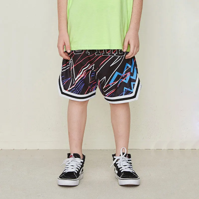 

2019Summer New Children's Tide Brand Hip Hop Graffiti Sup Shorts Boy Basketball Casual Pants Unisex Girl Loose Breathable Shorts