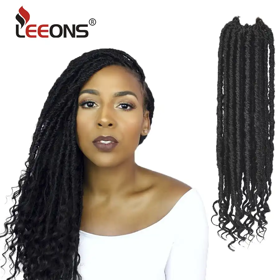 Leeons Synthetic Braiding Hair 1 10pack Goddess Faux Locks Pre
