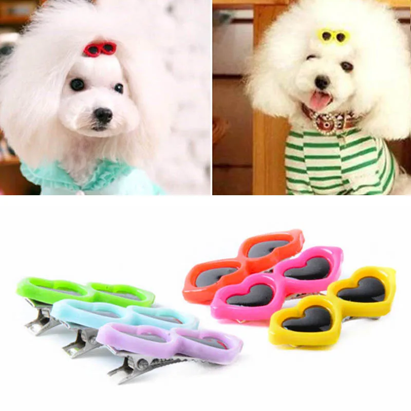 Roblue Lovely Pet Dog Hair Bows Accessories Cat Puppy Hair Clips 1 Set 