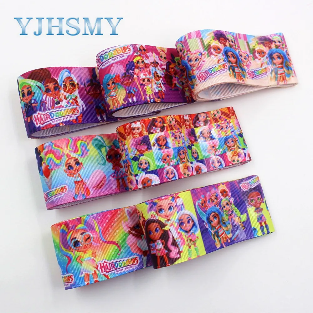 

YJHSMY I-19306-516,38mm 5yards Cartoon Thermal transfer Printed grosgrain Ribbons,bow cap DIY handmade accessories decorations