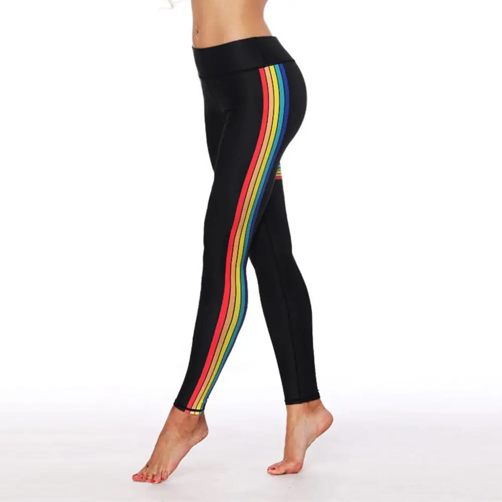 

2019 Women's jogger Elastic Fitness pants Reflective Strip Night Exercise pantalon femme Dry Tight Fit Training Pant BD