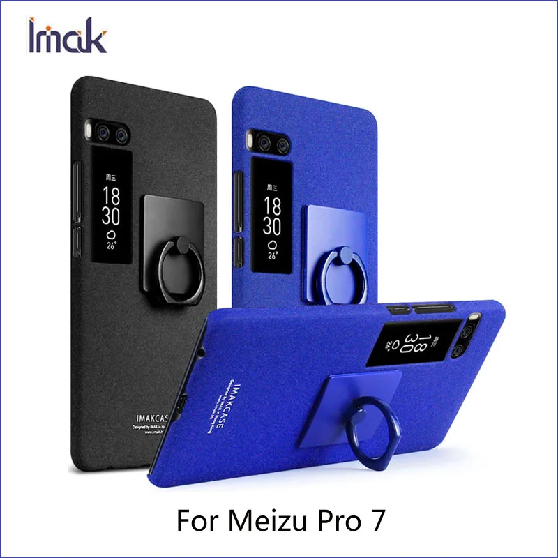 

Imak For Meizu Pro 7 Case Matte Hard PC Cases For Meizu Pro 7 Phone Back Cover + Finger Ring Holder