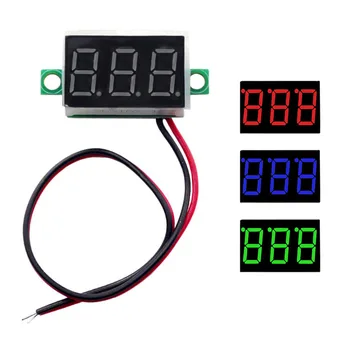 

1PC 0.36 Inch Two Lines Mini Voltmeter DC2.7V-32V/ DC3V-30V/ DC4.7V-32V LED Display Voltage Meter Digital Display Voltmeter