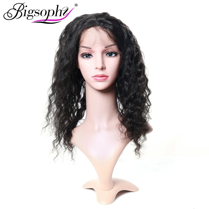 

Bigsophy Malaysian 360 Lace Frontal Deep Wave Human Hair Closure With Baby Hair 100% Human Remy Hair Extensions Natural Color