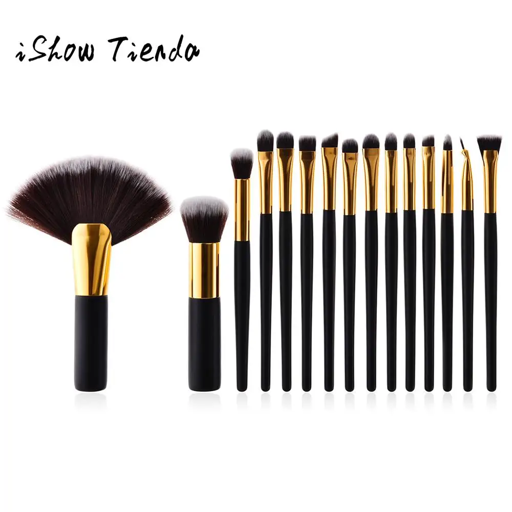 

15Pcs full professional makeup brushes Set Foundation Powder Eyeshadow Eyeliner Lip Contour Concealer Blush Tool Beauty Make Up