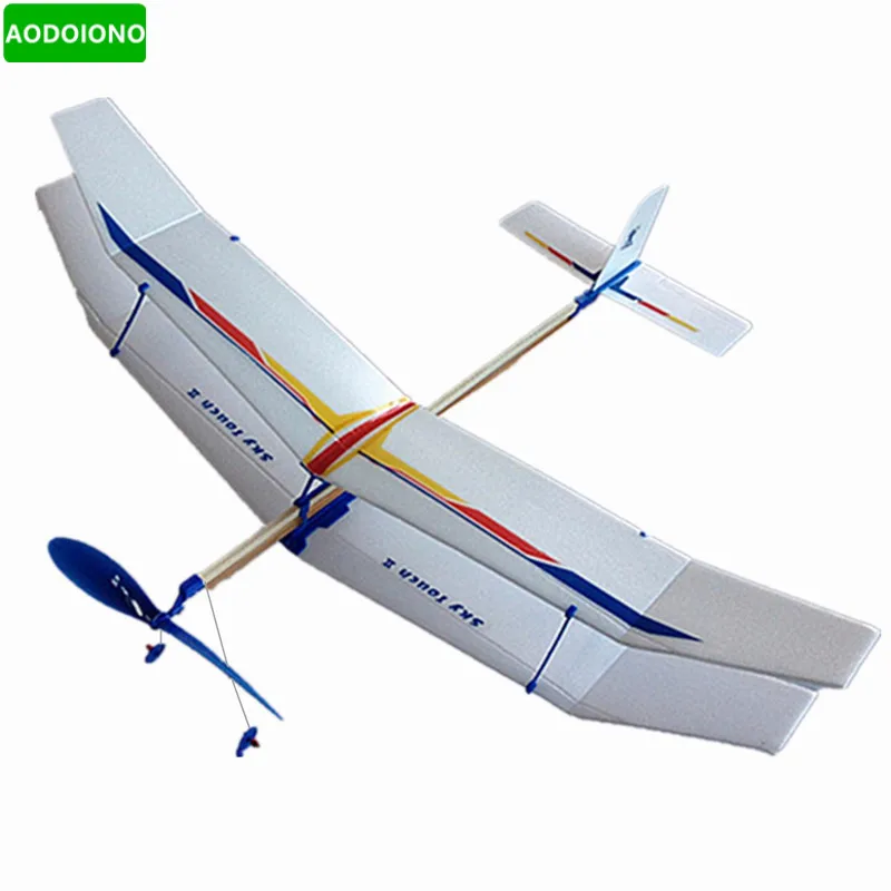 Avion Planeur à élastique – 33 Cm, Vol 15-50 Sec, Jouet éducatif Plein Air