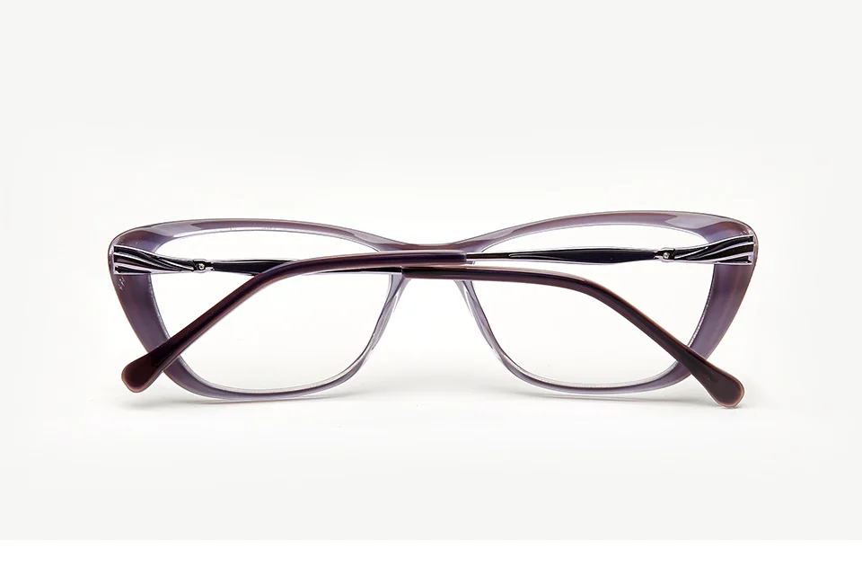 Ацетатные женские оправы Очки-прозрачные линзы Ретро-стиль женские очки кошачьего глаза Винтажные близорукие оправы# TWA7152C2