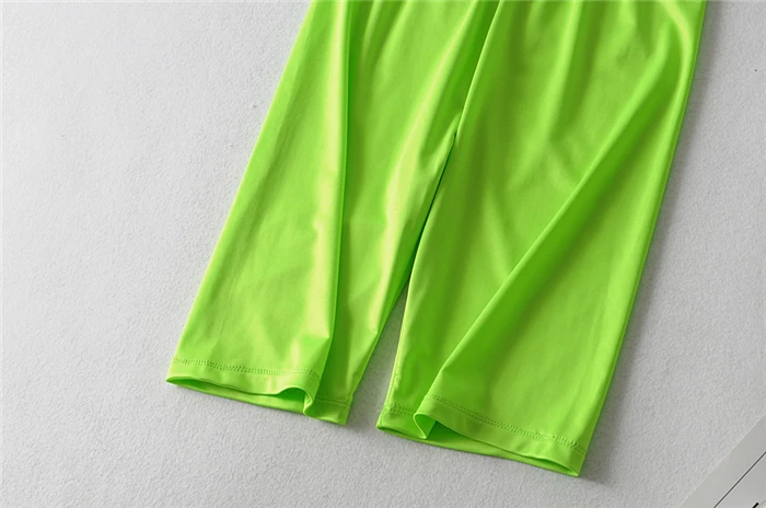 Chu Sau beauty/повседневные шикарные шорты 2 цвета флуоресценцекцекалор, женские спортивные шорты для езды на велосипеде, короткие штаны, Vestidos De