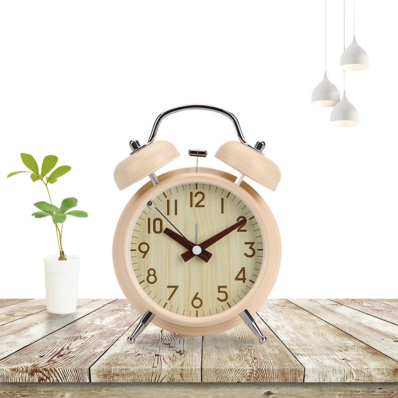 Nordic Simple Wood Alarm Clock Bedroom Mute Snooze Alarm Clocks night light Table Bell Clock Nordic Simple Wood Alarm Clock Bedroom Mute Snooze Alarm Clocks night light Table Bell Clock