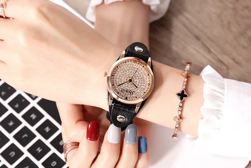 wooden metal fashion & casual children multicolor quartz wristwatches crystal luxury women  gender8