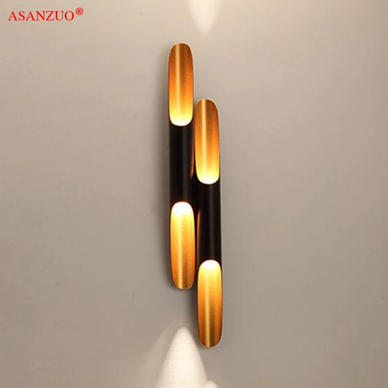  Nordic Industrial retro Wall Lamp Aluminum Circular Tube LED Wall Lights living dining bedroom Home - 32960782632