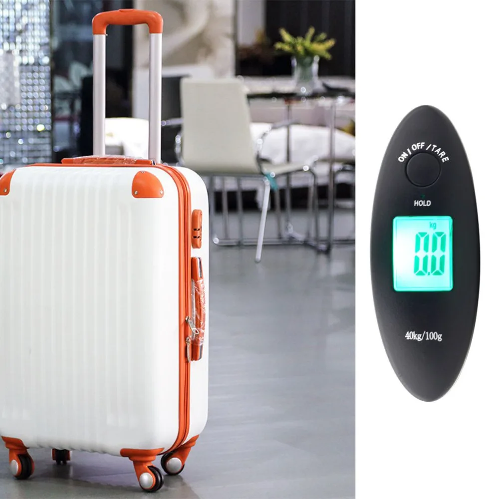 

Luggage Hanging Scale Fishing Digital 40kg 100g Backlight kg lb TARE / Auto OFF / Data Lock Drop Shipping Wholesale