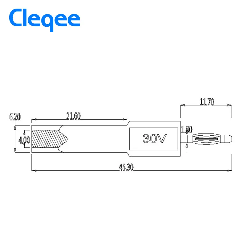 Cleqee P7020 2 шт. мм штекер на 4 гнездо банан для тестирования динамиков Зонды