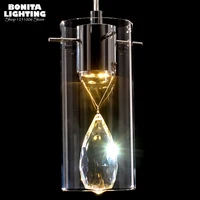 3 Вт с одной головкой Роскошные K9 хрустальные современные подвесные лампы сверкающие ювелирные изделия алмазные droplight Лофт резка стекло светодиодные подвесные светильники - изображение