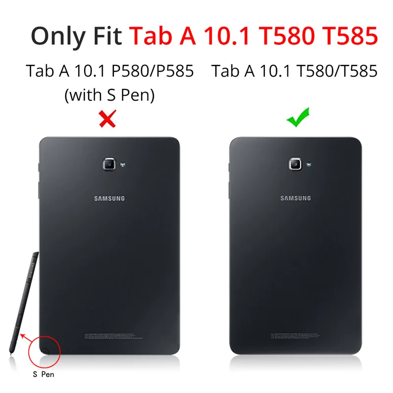 Чехол из искусственной кожи для Samsung Galaxy Tab A 10 1 дюйма 2016 с цветным 3D принтом умный
