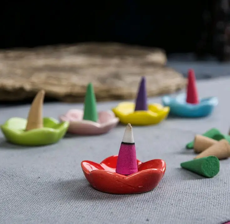 Top Quality Ceramic Aromatherapy Incense Tray Sandalwood Box Buddhist