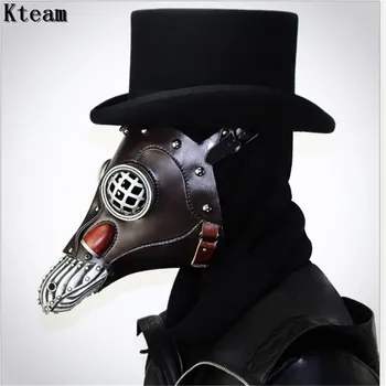

New Party Cospaly Dr. Beulenpest Steampunk Plague Doctor Mask Faux Leather Birds Beak Masks Halloween Art Cosplay Carnaval Props