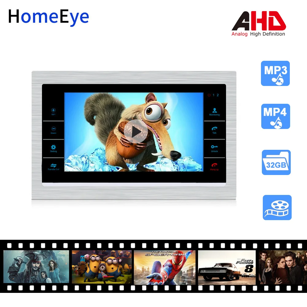 Видеодомофон HomeEye 720P 7 дюймовый HD видеодомофон домашнее управление дверью