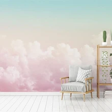 Beibehang пользовательские Обои фреска розовое небо облака телевизор фон стены папье peint 3d обои для гостиной behang