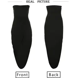 Пикантные Для женщин Обёрточная бумага платья, подчеркивающие грудь Модные женские повязки Bodycon Вечеринка бандо Платье черного цвета дамы