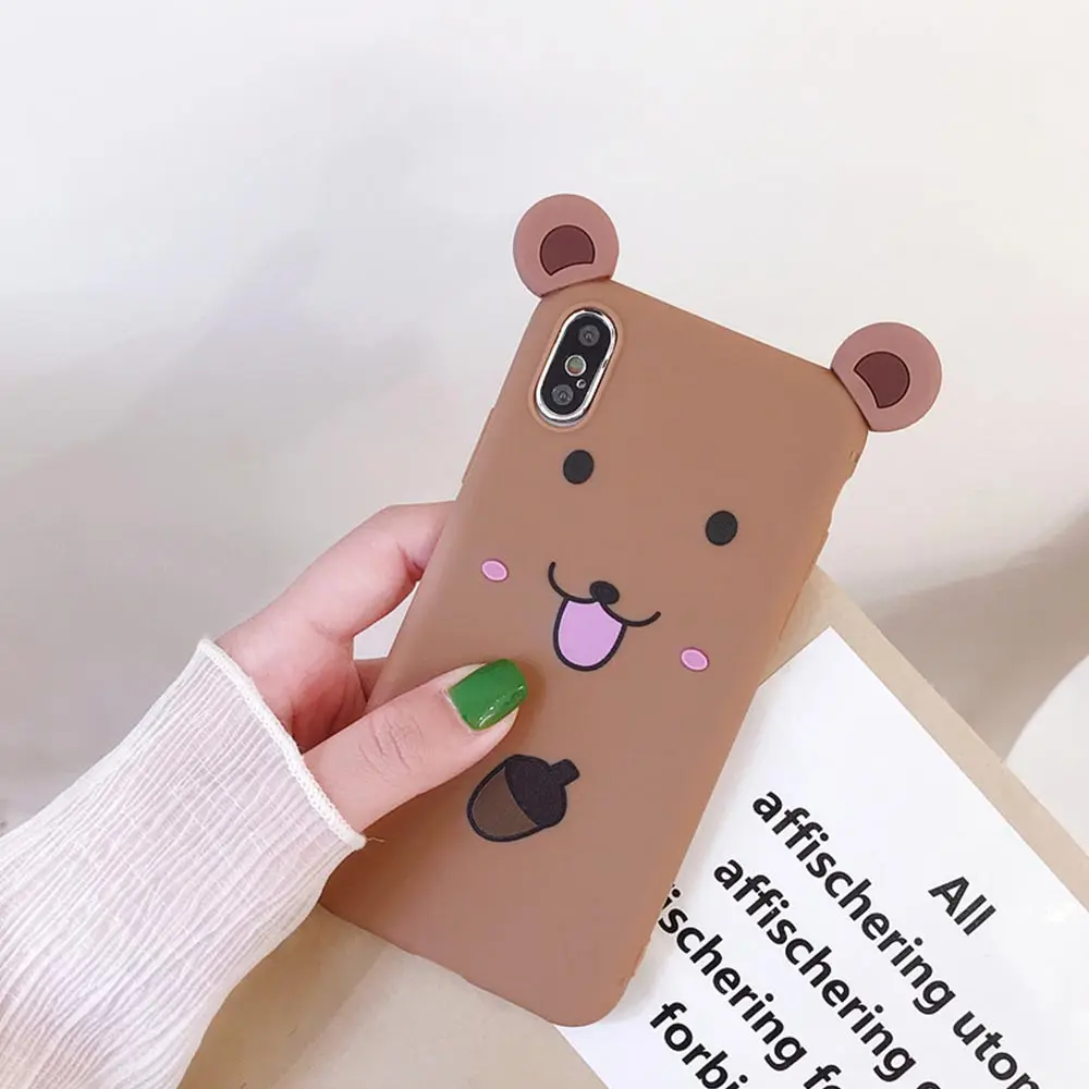 Мягкий ТПУ чехол KISSCASE с рисунком животных для iPhone 7 XR X XS MAX Plus 6 6S 8 милый |
