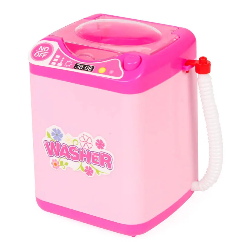 Мини-косметическая пуховка для пудры, блендер, стиральная машина, электрические милые косметические кисти для макияжа, губка для основы, чистящие инструменты для шайбы - Цвет: Розовый