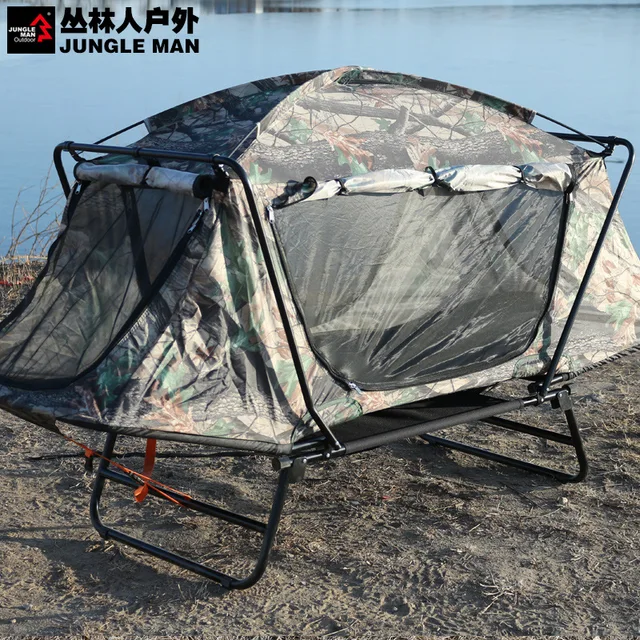 Cheap Free of building off ground tent outdoor fishing camping tent bed  single camp cot T210