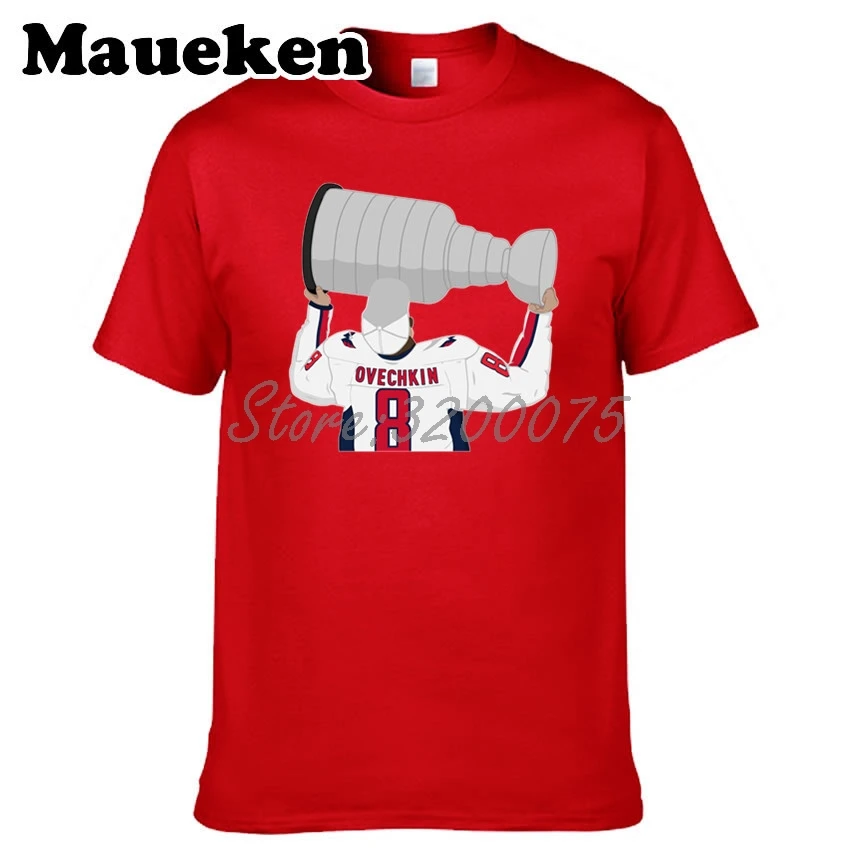 

Men Alex Ovechkin 8 Washington Champions T-shirt Clothes T Shirt Men's Tshirt For Fans O-Neck Tee W18070310