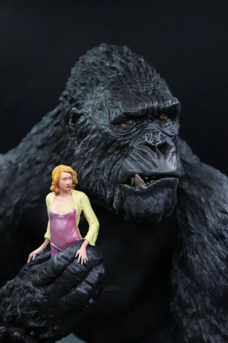 12" King Kong & Anne Painted Resin Bust Statue Newin Action & Toy