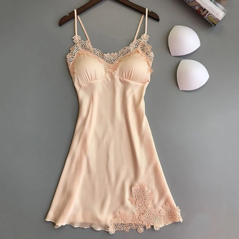 Женское сексуальное шелковое нижнее белье Babydoll кружевное с поясом банный халат