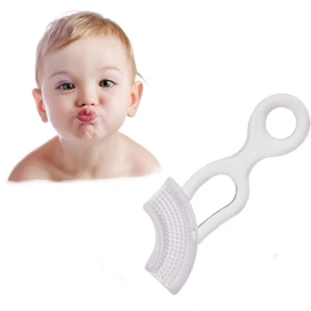 

Baby Teether Infant Hand-type Deciduous Teeth Toothbrush Environmentally Safe Baby Teether Teething Ring