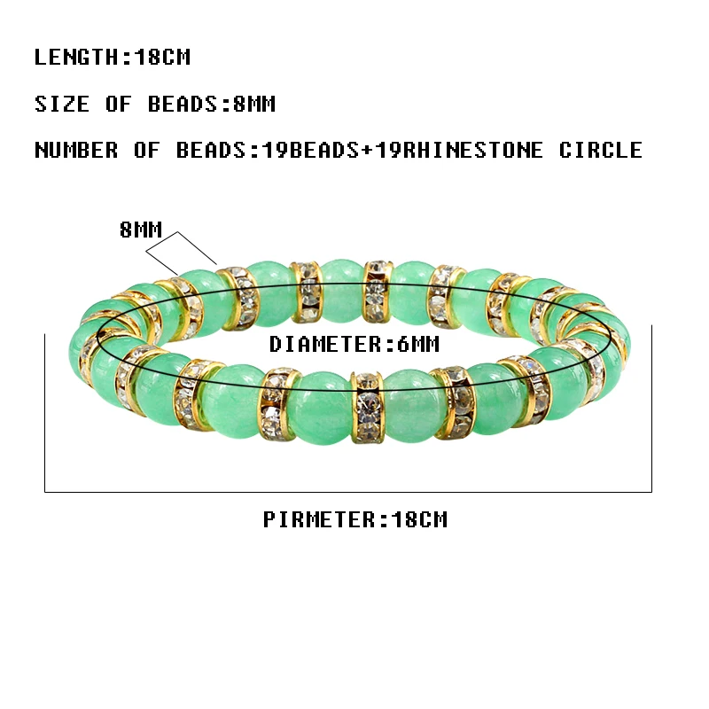 Новинка, хризопраз, драгоценные камни, браслеты для йоги, зеленый авантюрин и малайский нефрит, браслеты дружбы, стразы, ювелирные изделия, лучший друг, женский подарок