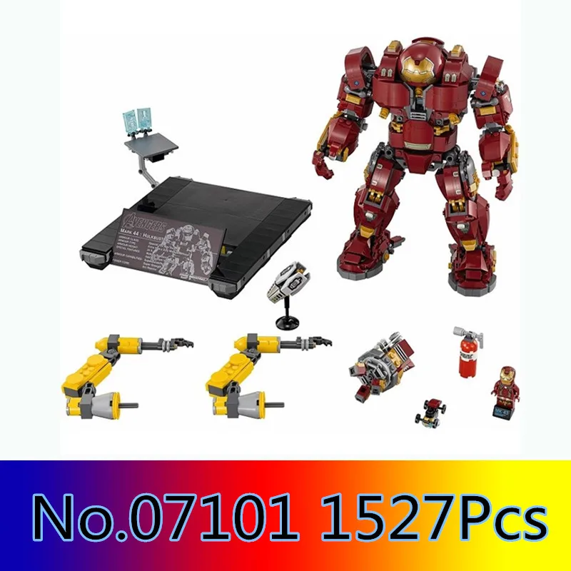 

CX 07101 1527Pcs Model building kits Compatible with Lego 76105 Iron Man Anti Hulk Mech Toy 3D Bricks figure toys for children