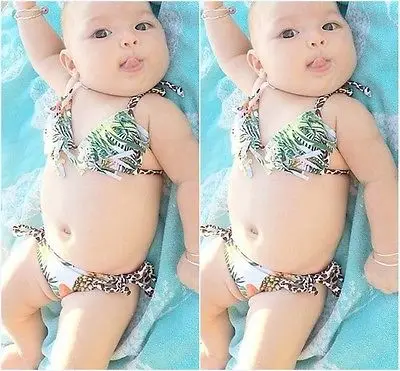 Newborn Infant Kids Baby Girl Bikini Set Swimwear Swimsuit Bathing Suit Swimming