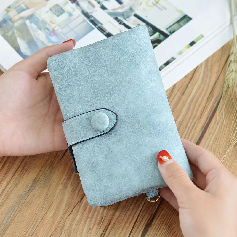 

Wallet womens Handbag female Matte Wallet Short Cute Tri-fold Multi-card Female Purse 2019 New Cartera Mujer