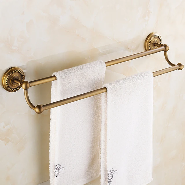 Bronze 60CM Wall Mounted Bathroom Towel Holders Towel Bars Towels Racks