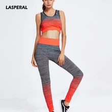LASPERAL 2017 Yoga Sets Women’s Gym Sports Running Slim Leggings+Tops Women Fitness Yoga Sets Bra+Pants Sport Suit For Female
