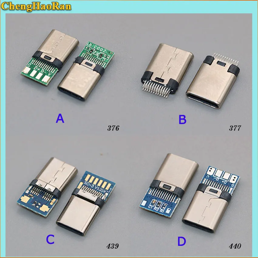 ChengHaoRan Новый 1 шт. USB разъем питания зарядная док станция типа C 3 type штекер