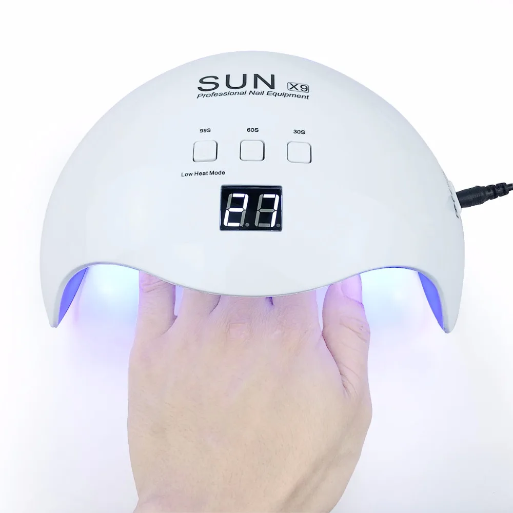Сушилка для ногтей SUN X 9 УФ светодиодная лампа льда 48/54 Вт с ЖК таймером макияж 36